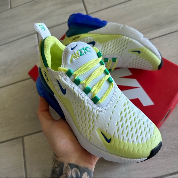 NIKE AIR MAX 270 WHITE GREEN - Picture 2 of 5
